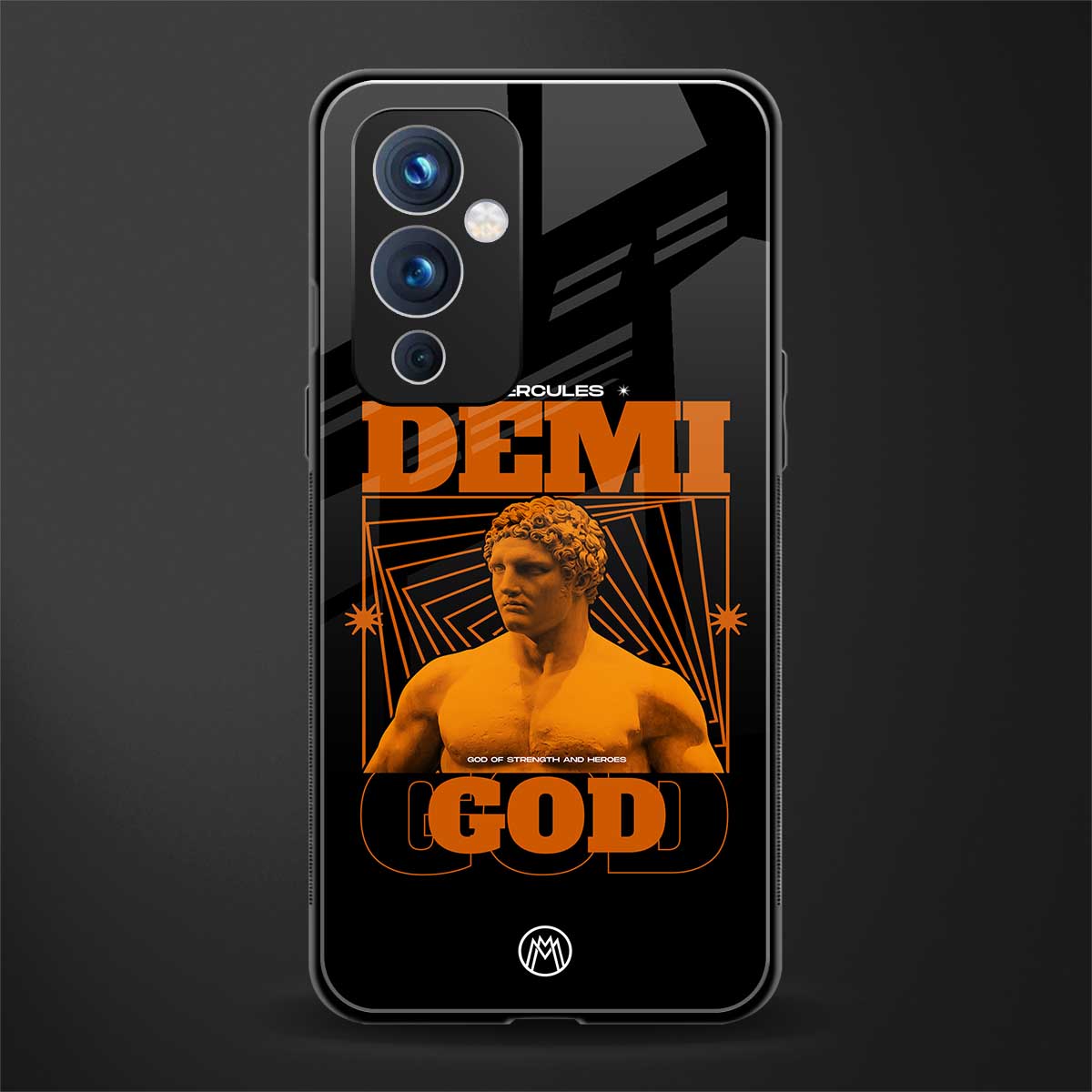 demi god back phone cover | glass case for oneplus 9