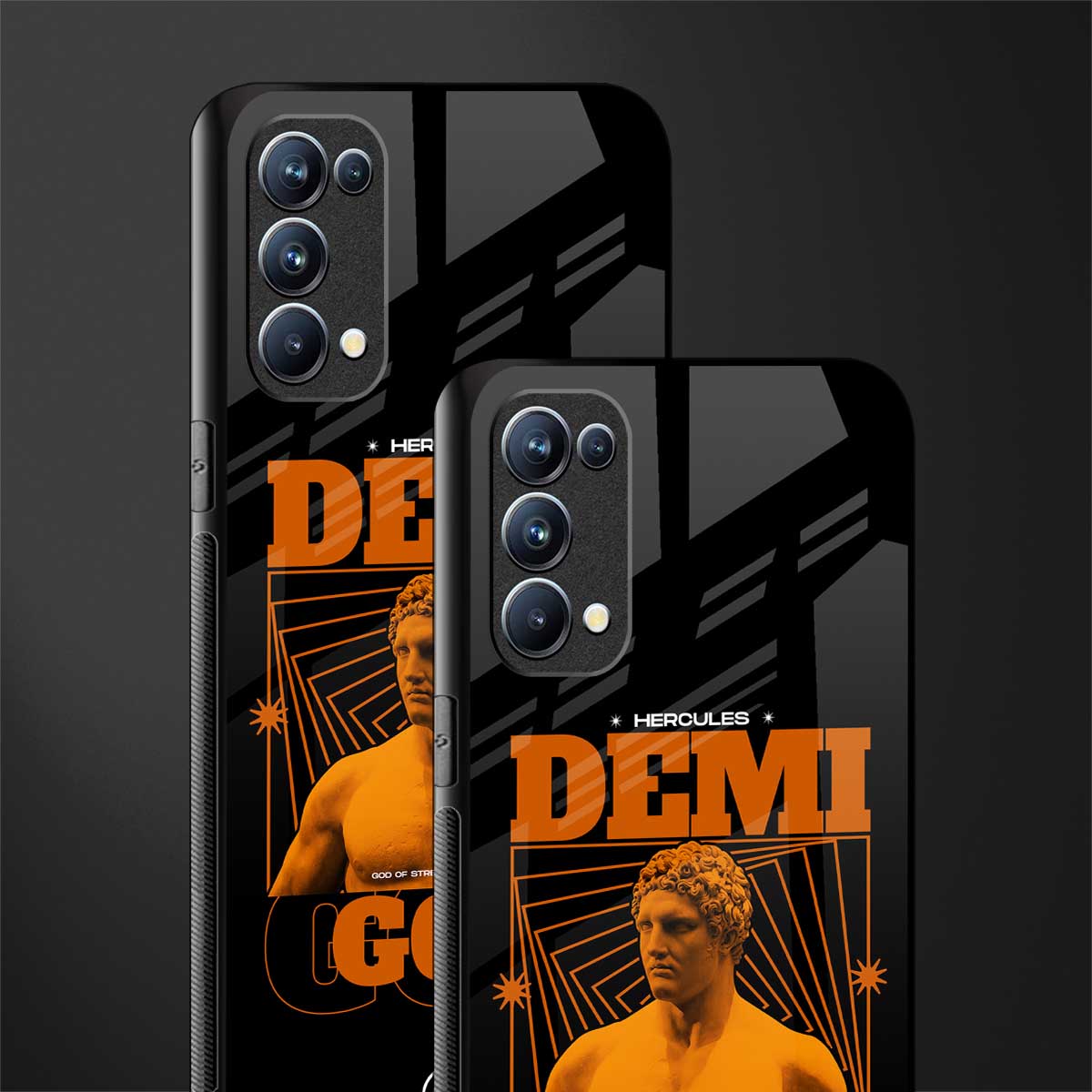 demi god back phone cover | glass case for oppo reno 5