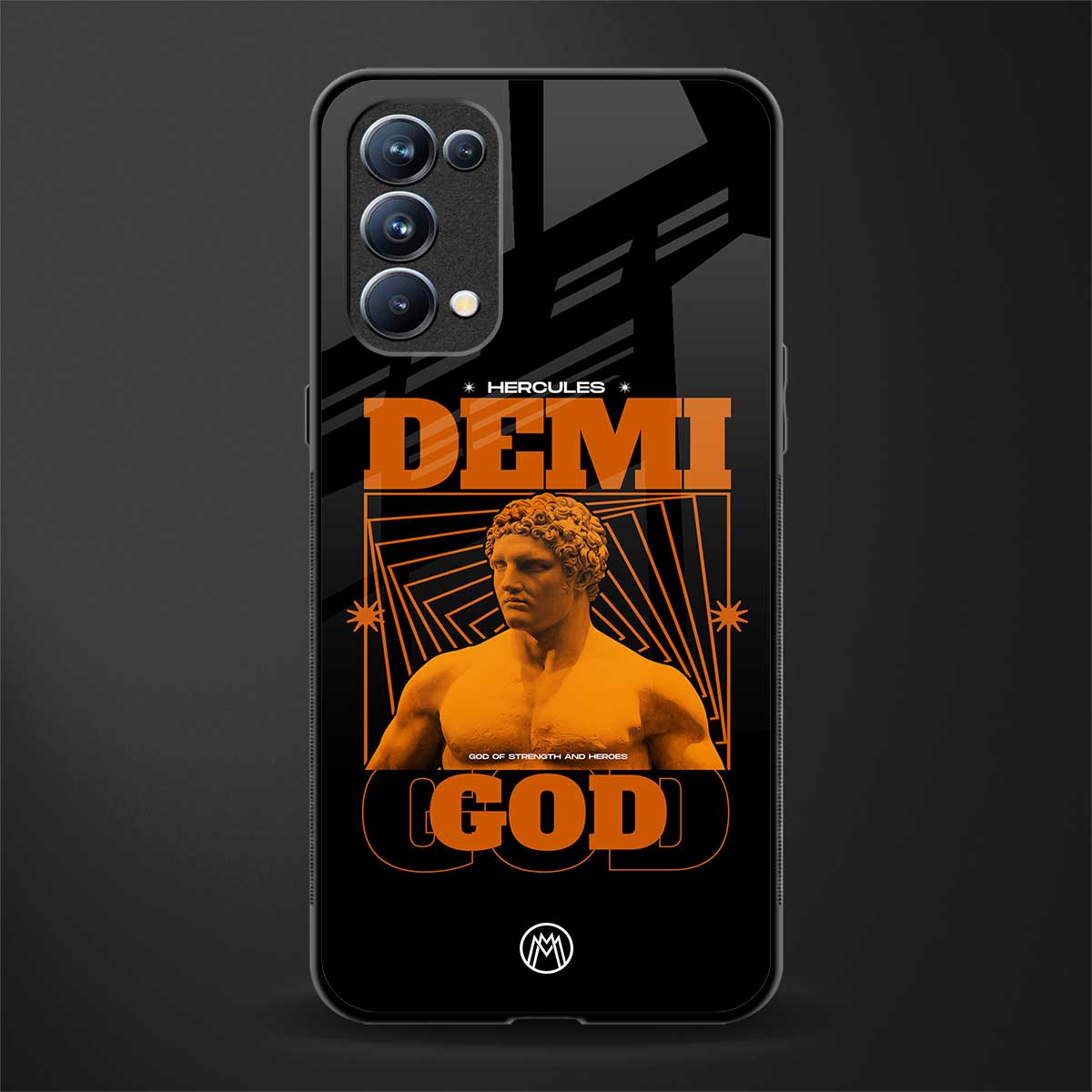 demi god back phone cover | glass case for oppo reno 5