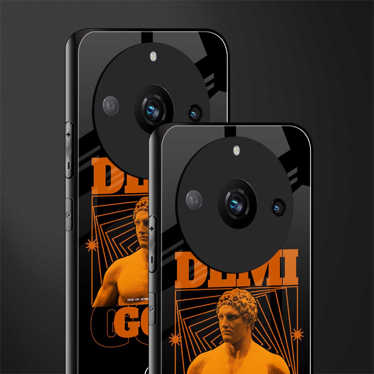 demi god back phone cover | glass case for realme 11 pro 5g