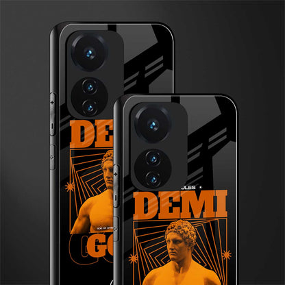 demi god back phone cover | glass case for vivo t1 44w 4g