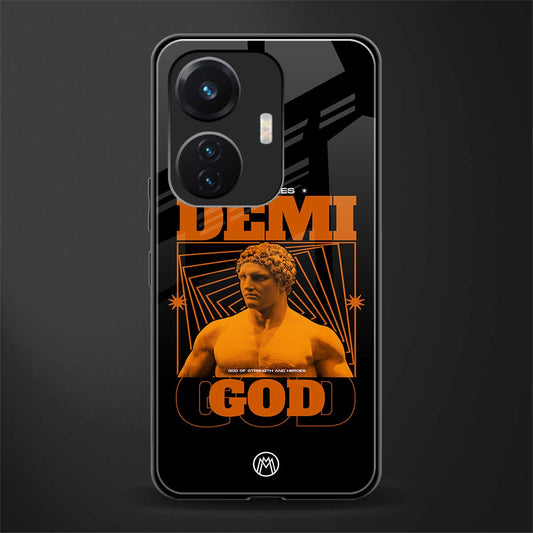 demi god back phone cover | glass case for vivo t1 44w 4g