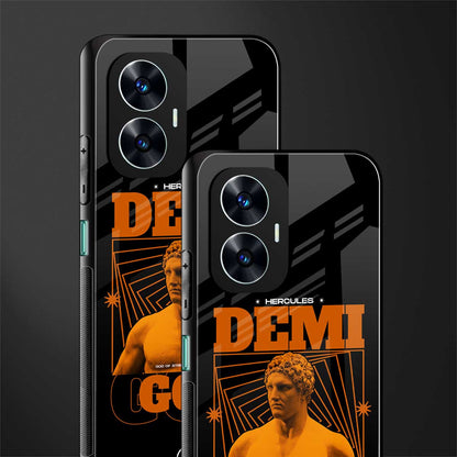 demi god back phone cover | glass case for realme c55