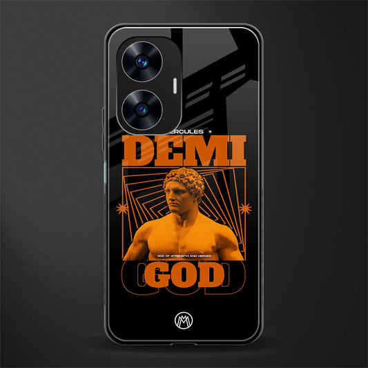 demi god back phone cover | glass case for realme c55