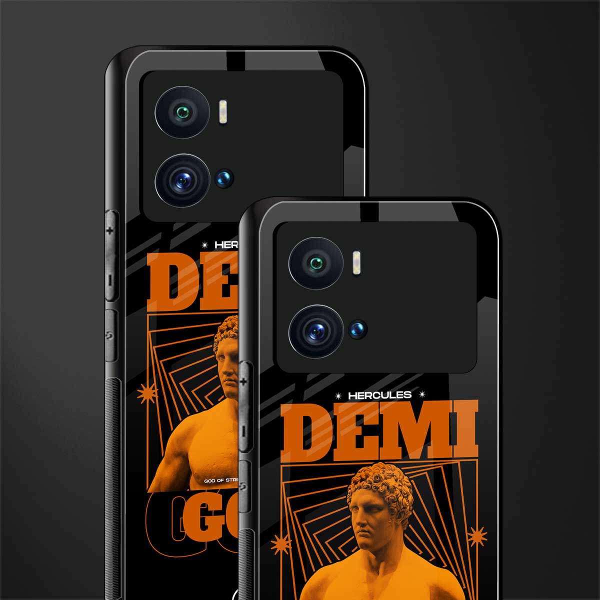 demi god back phone cover | glass case for iQOO 9 Pro