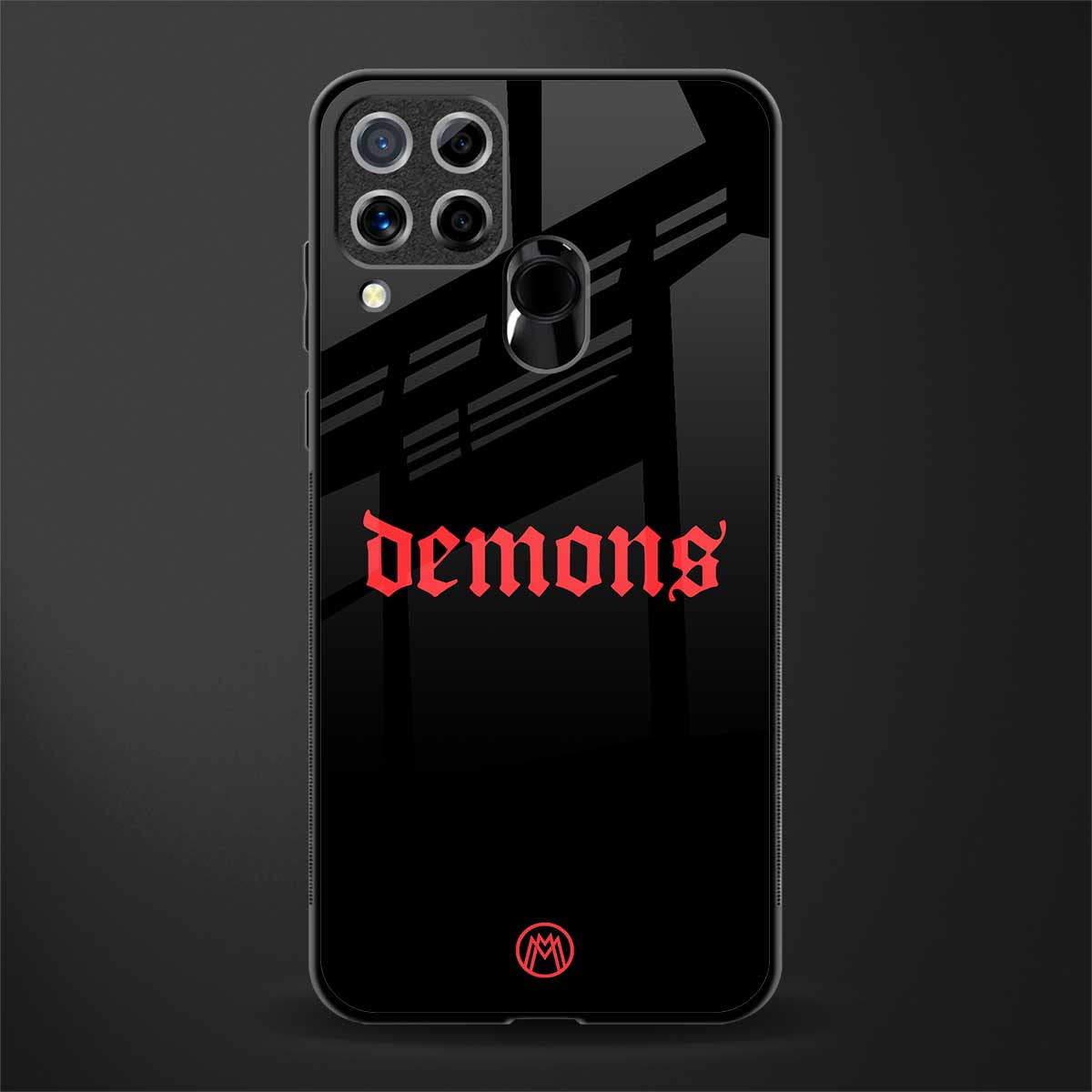 demons glass case for realme c15 image