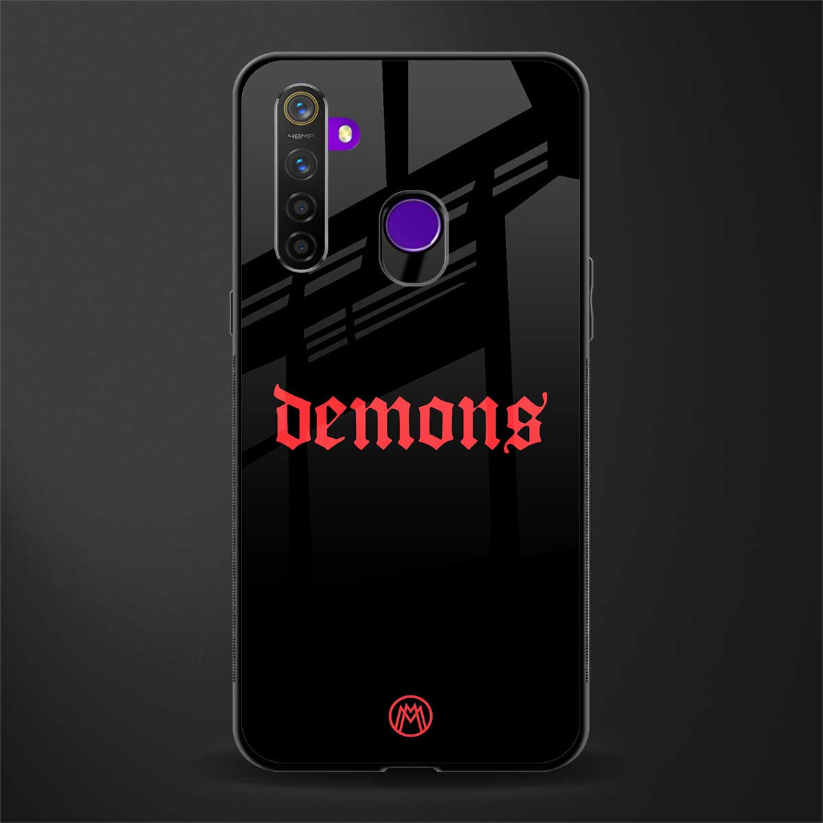 demons glass case for realme 5 image
