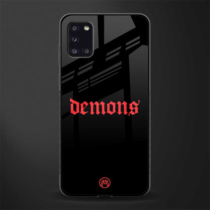 demons glass case for samsung galaxy a31 image