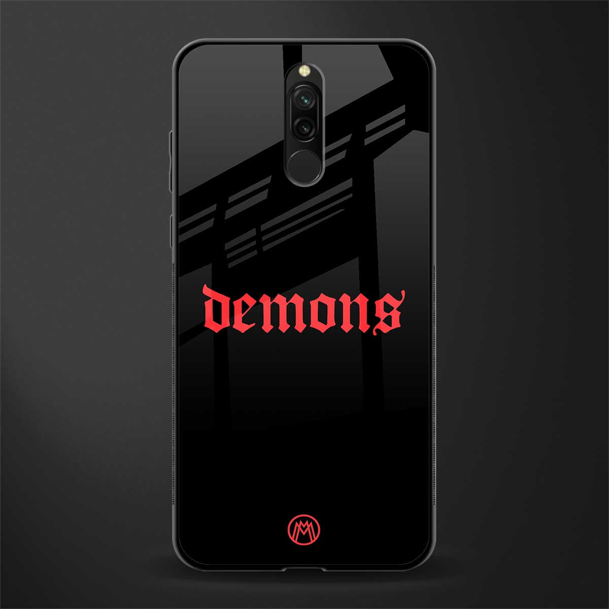 demons glass case for redmi 8 image