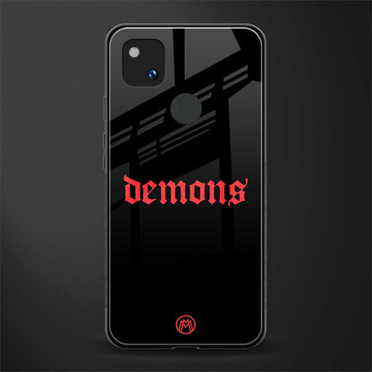 demons back phone cover | glass case for google pixel 4a 4g