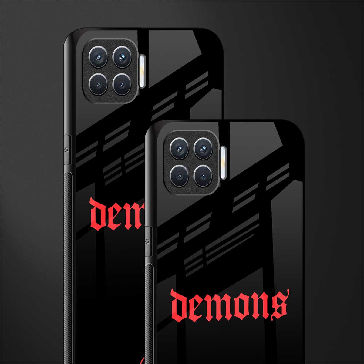 demons glass case for oppo f17 image-2