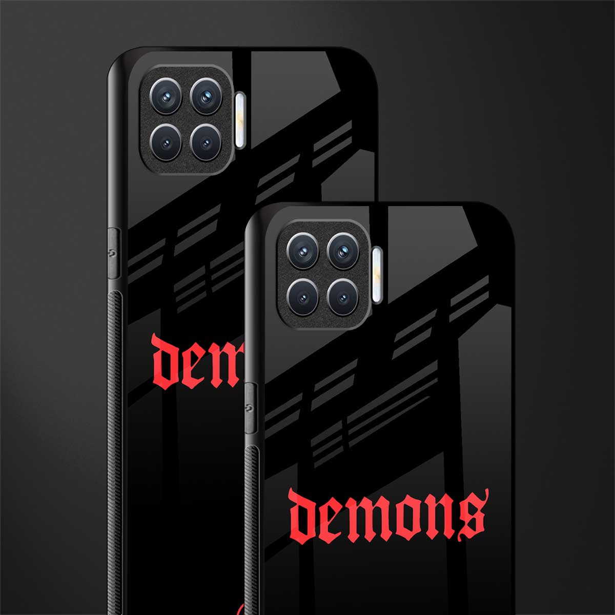 demons glass case for oppo f17 pro image-2