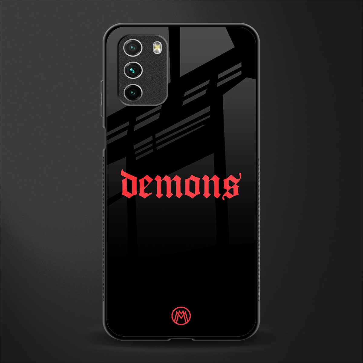 demons glass case for poco m3 image