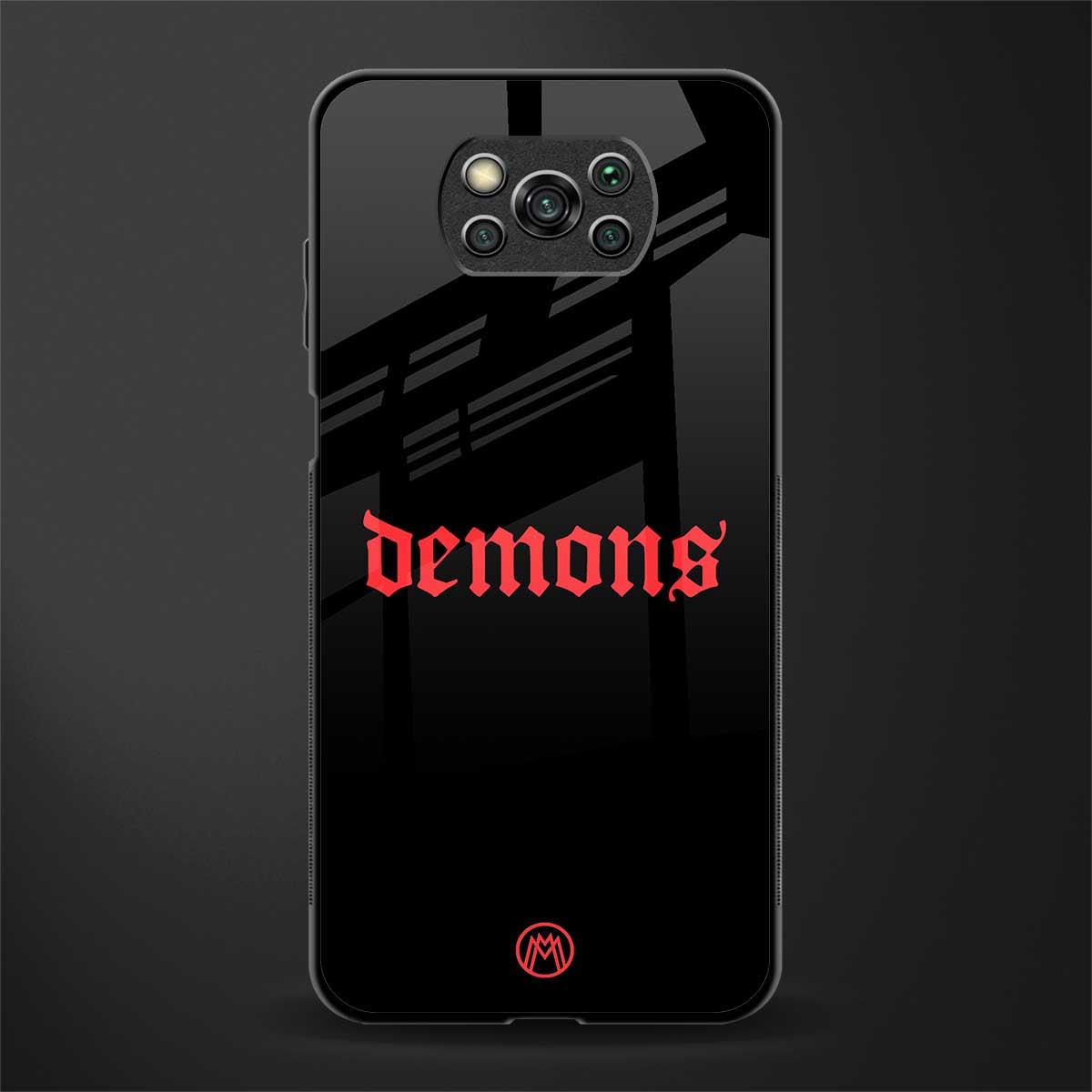 demons glass case for poco x3 image