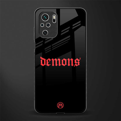 demons glass case for redmi note 10 image