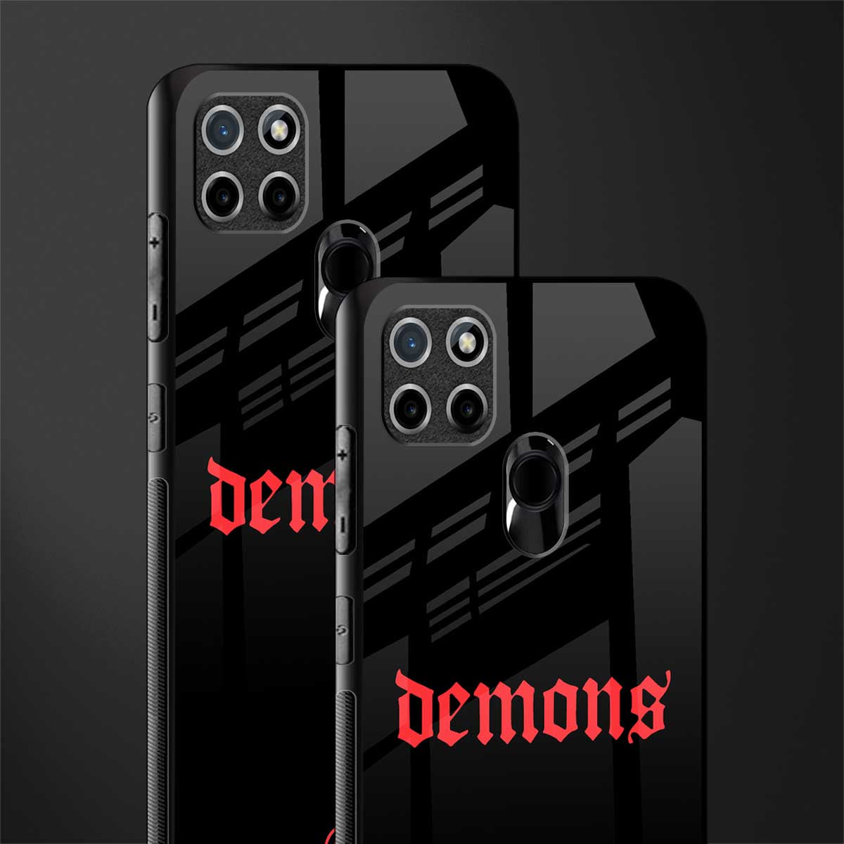 demons glass case for realme c21y image-2