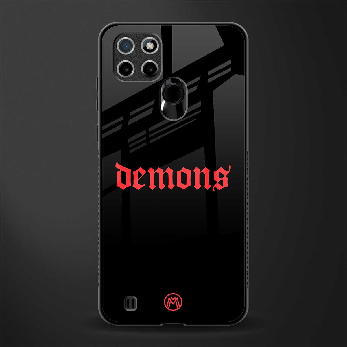 demons glass case for realme c21 image