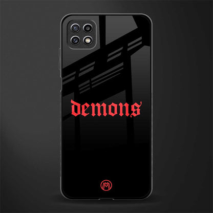 demons glass case for samsung galaxy a22 5g image