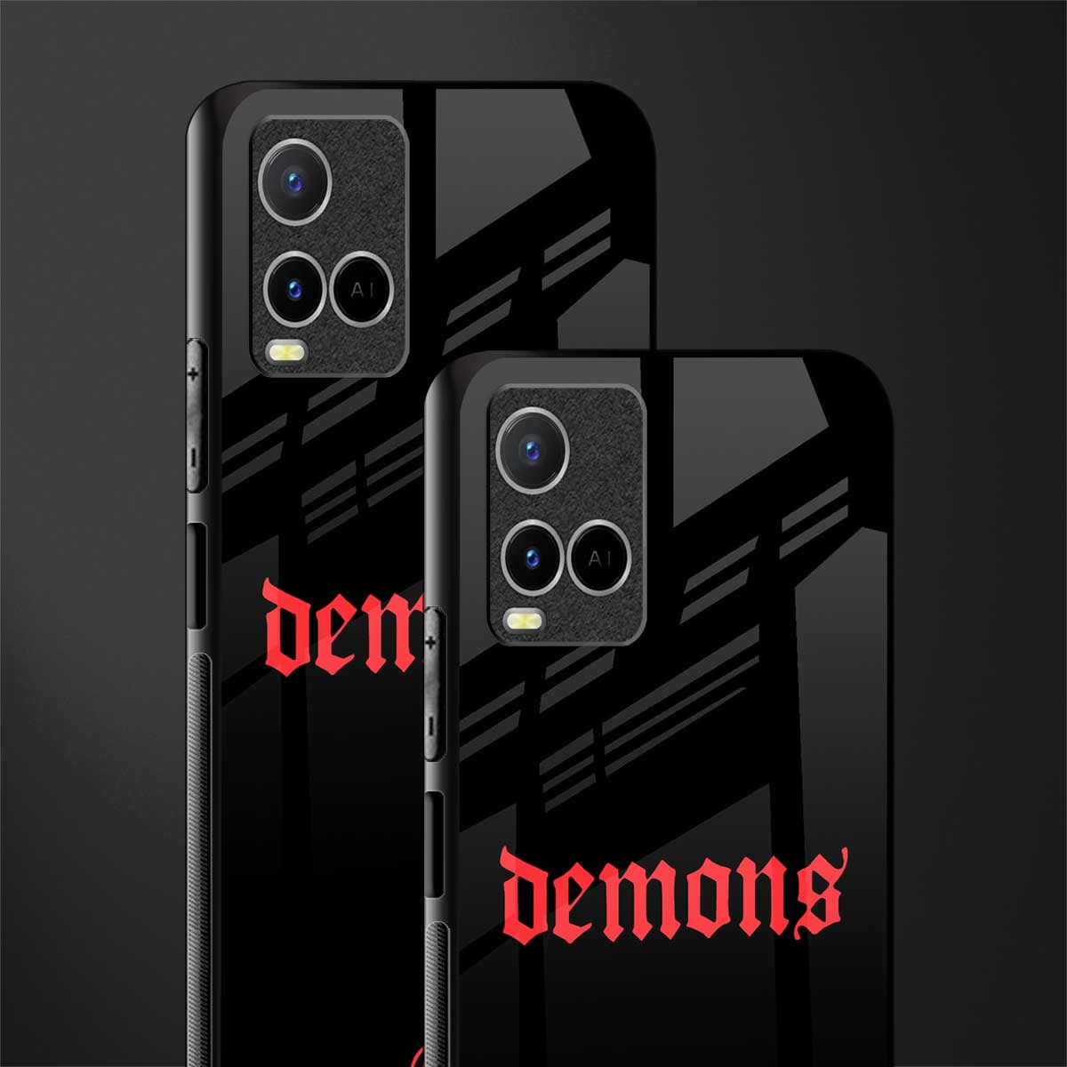 demons glass case for vivo y21 image-2