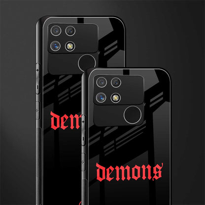 demons back phone cover | glass case for realme narzo 50a