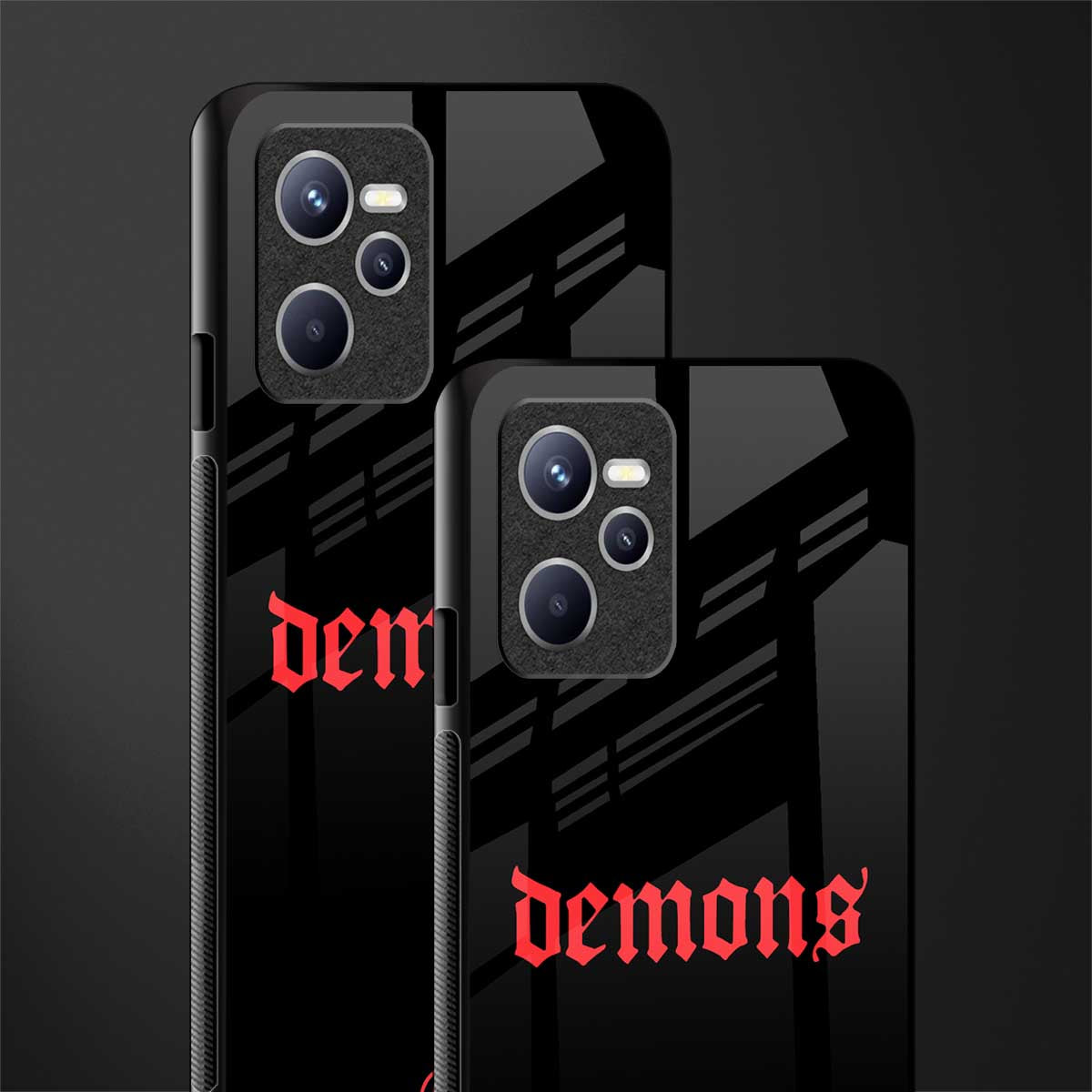 demons glass case for realme c35 image-2