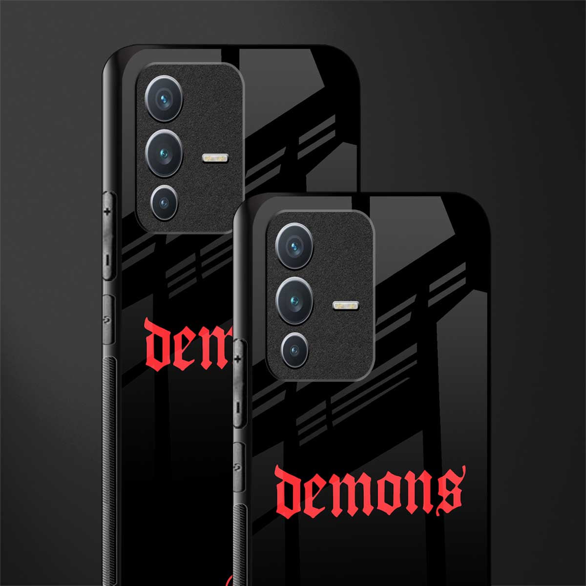 demons glass case for vivo v23 5g image-2