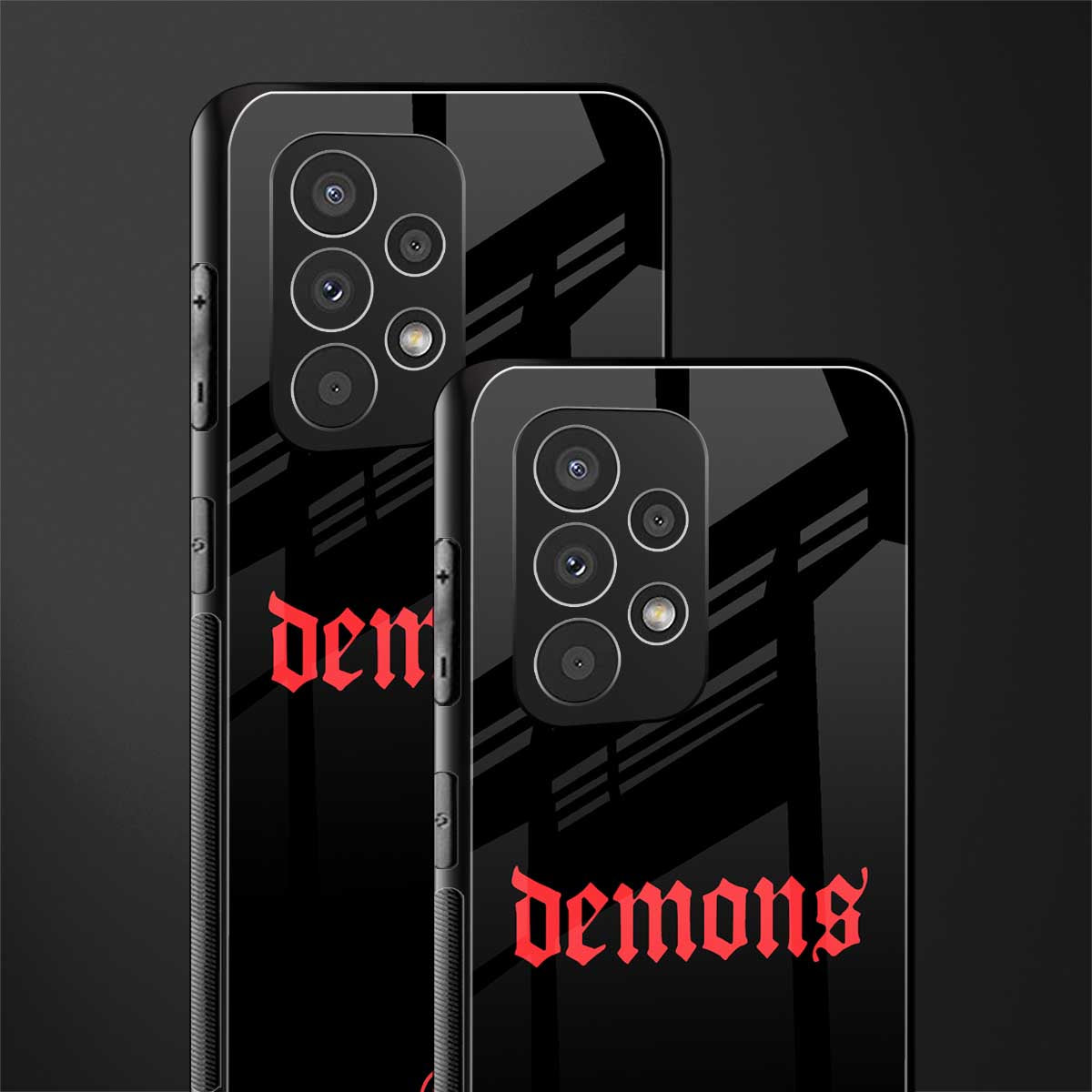 demons back phone cover | glass case for samsung galaxy a73 5g
