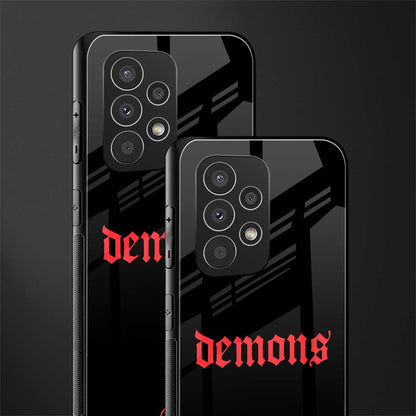 demons back phone cover | glass case for samsung galaxy a73 5g
