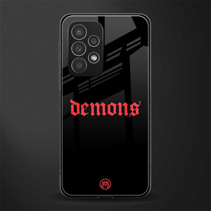 demons back phone cover | glass case for samsung galaxy a73 5g