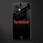 demons back phone cover | glass case for oppo f21 pro 5g