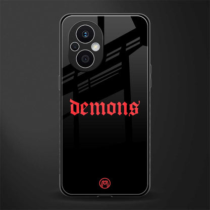 demons back phone cover | glass case for oppo f21 pro 5g