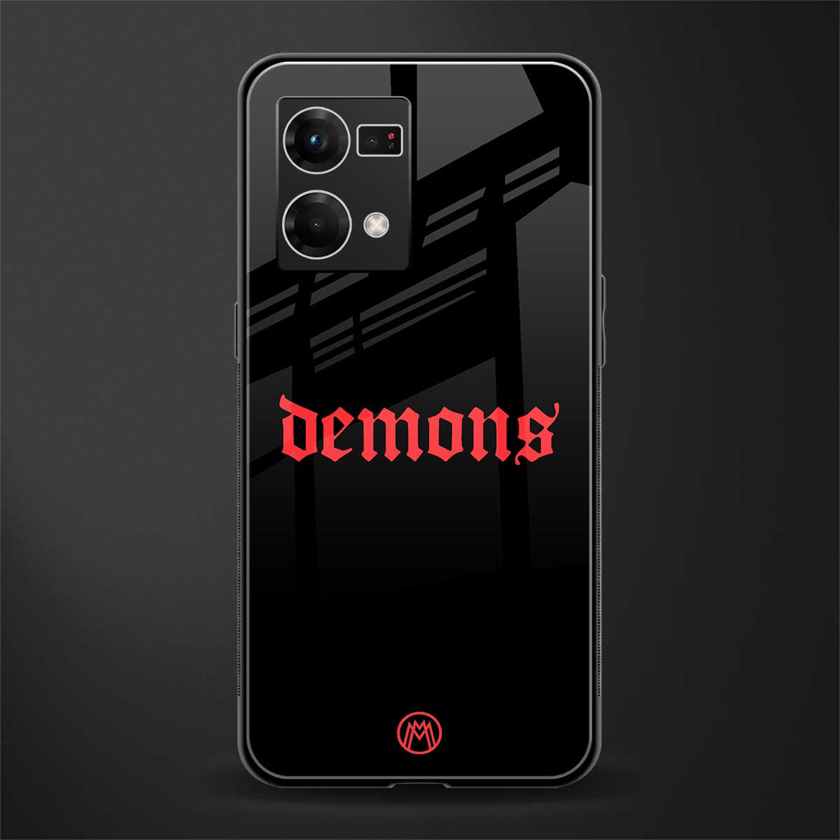 demons back phone cover | glass case for oppo f21 pro 4g