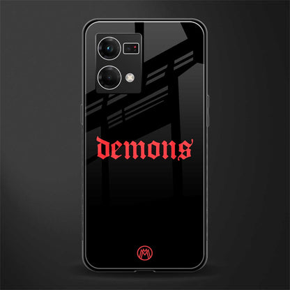 demons back phone cover | glass case for oppo f21 pro 4g