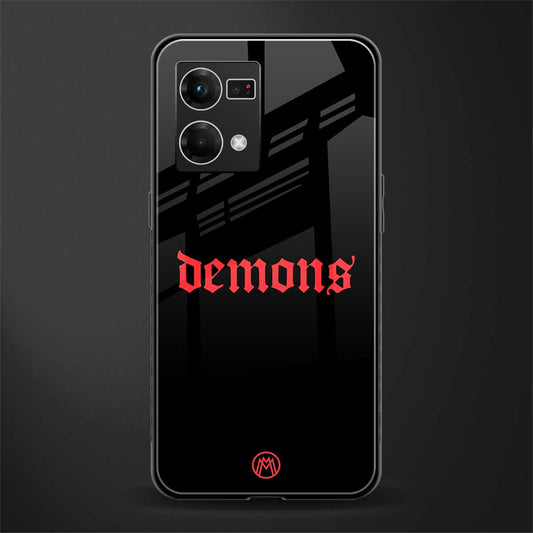demons back phone cover | glass case for oppo f21 pro 4g