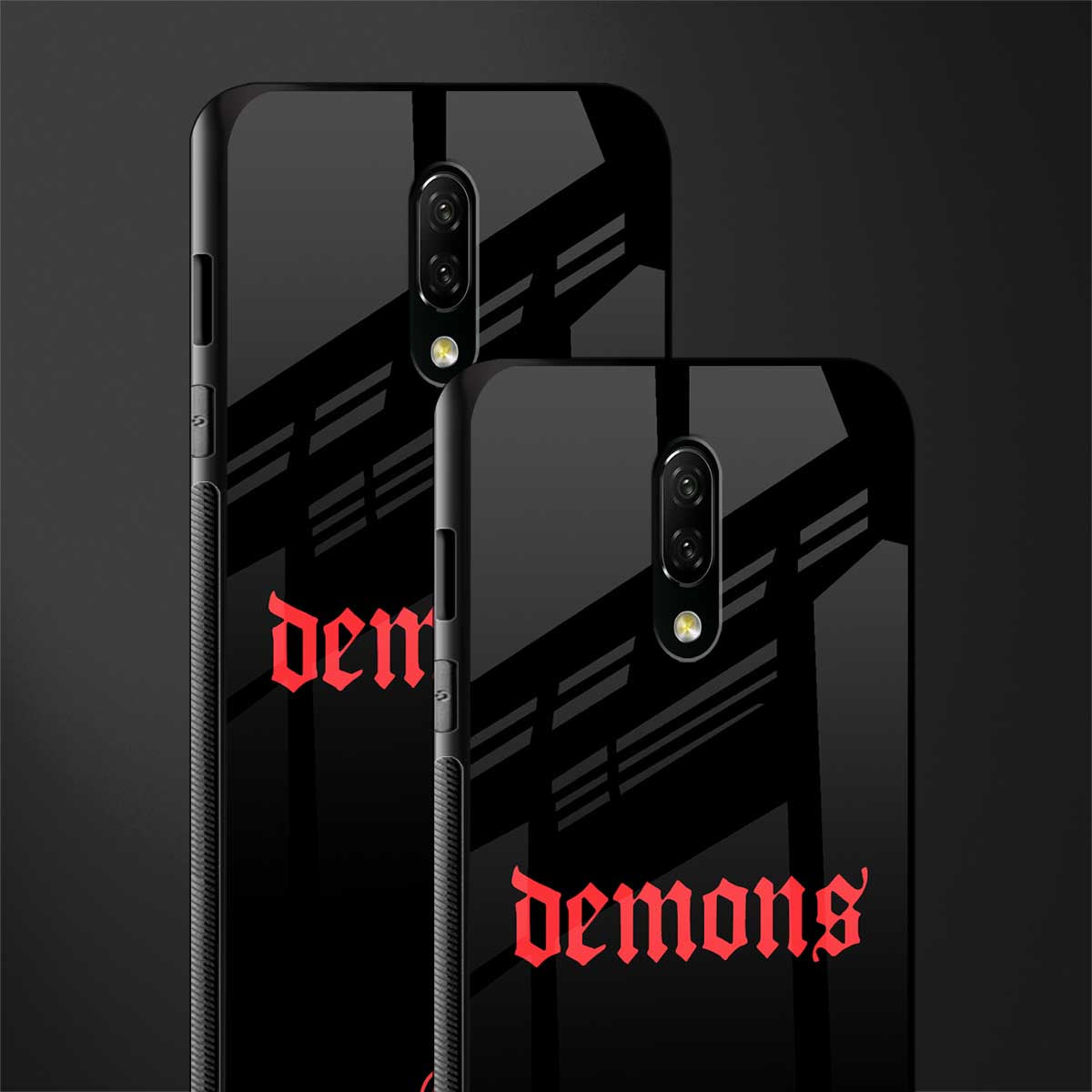 demons glass case for oneplus 7 image-2