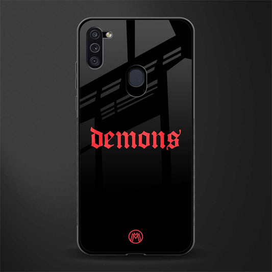 demons glass case for samsung galaxy m11 image