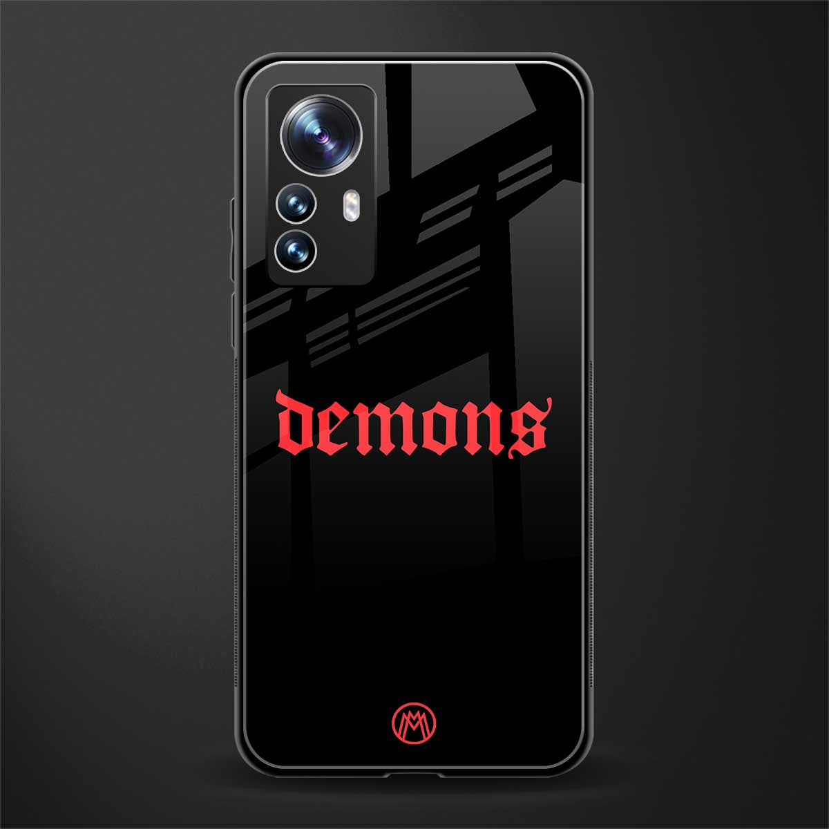 demons back phone cover | glass case for xiaomi 12 pro