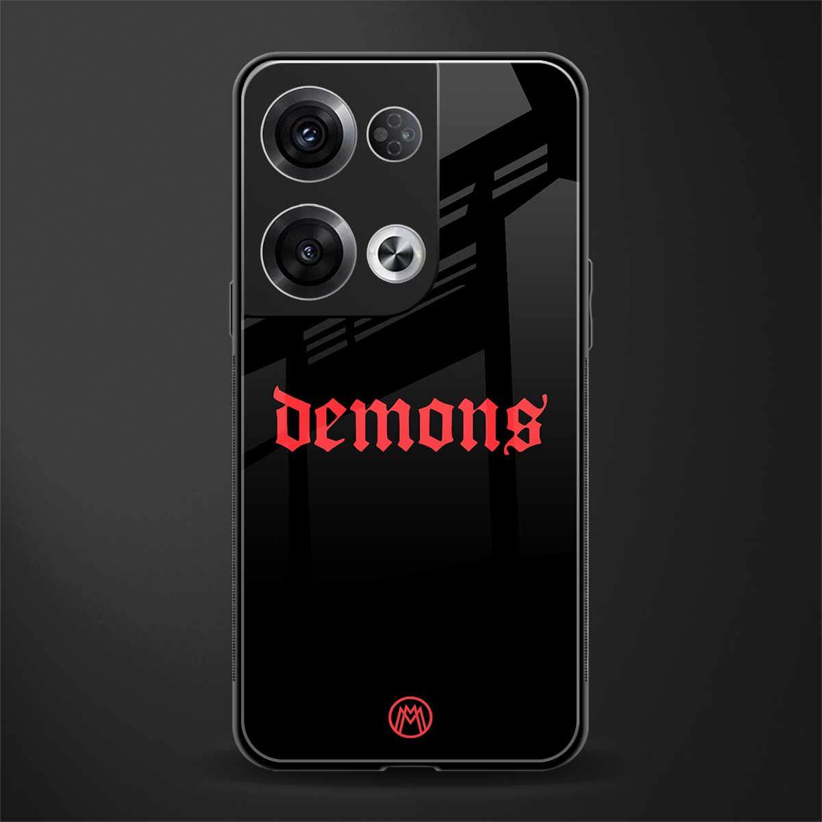 demons back phone cover | glass case for oppo reno 8 pro