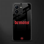 demons back phone cover | glass case for vivo v25-5g