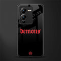 demons back phone cover | glass case for vivo v25 pro 5g