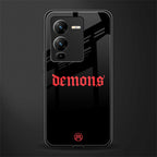 demons back phone cover | glass case for vivo v25 pro 5g