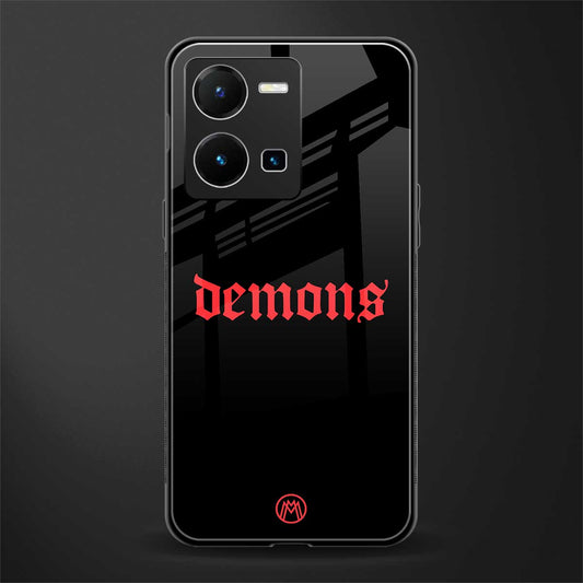 demons back phone cover | glass case for vivo y35 4g