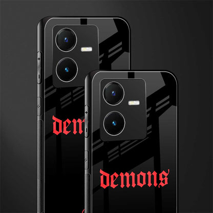 demons back phone cover | glass case for vivo y22