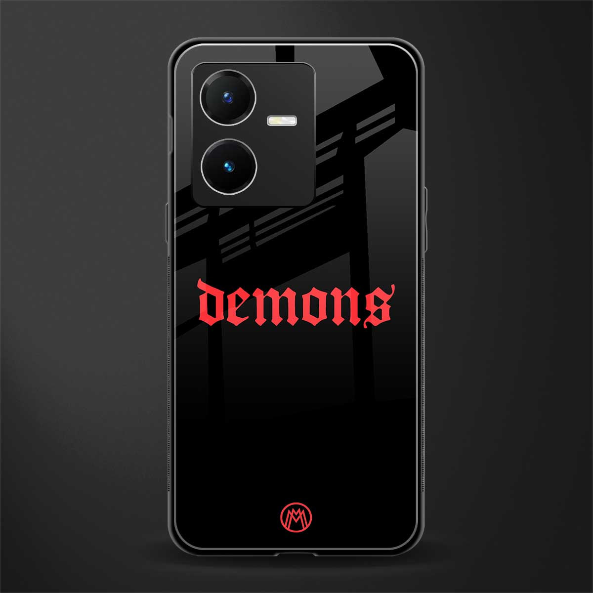 demons back phone cover | glass case for vivo y22