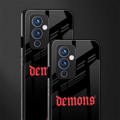 demons back phone cover | glass case for oneplus 9