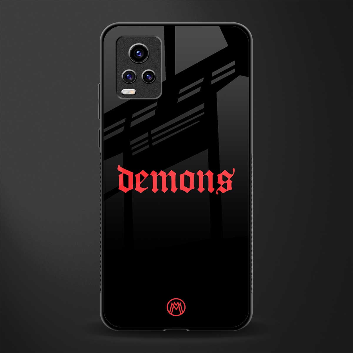 demons back phone cover | glass case for vivo v21e 4g