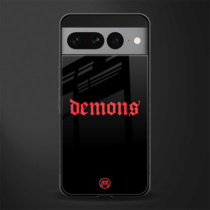 demons back phone cover | glass case for google pixel 7 pro