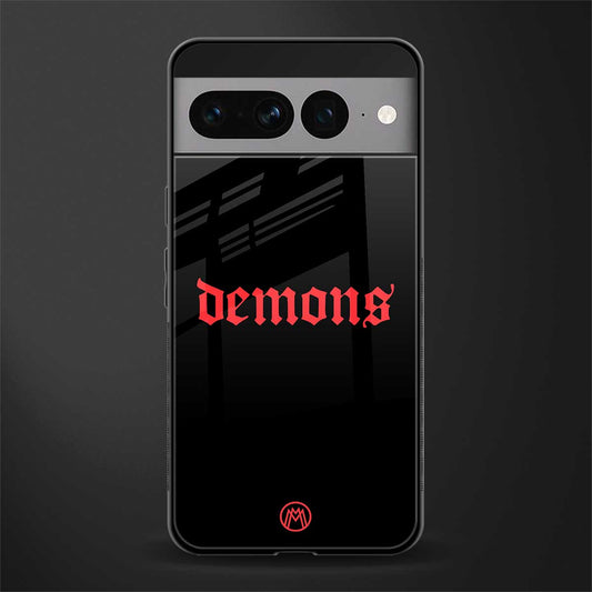 demons back phone cover | glass case for google pixel 7 pro