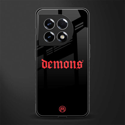 demons back phone cover | glass case for oneplus 11
