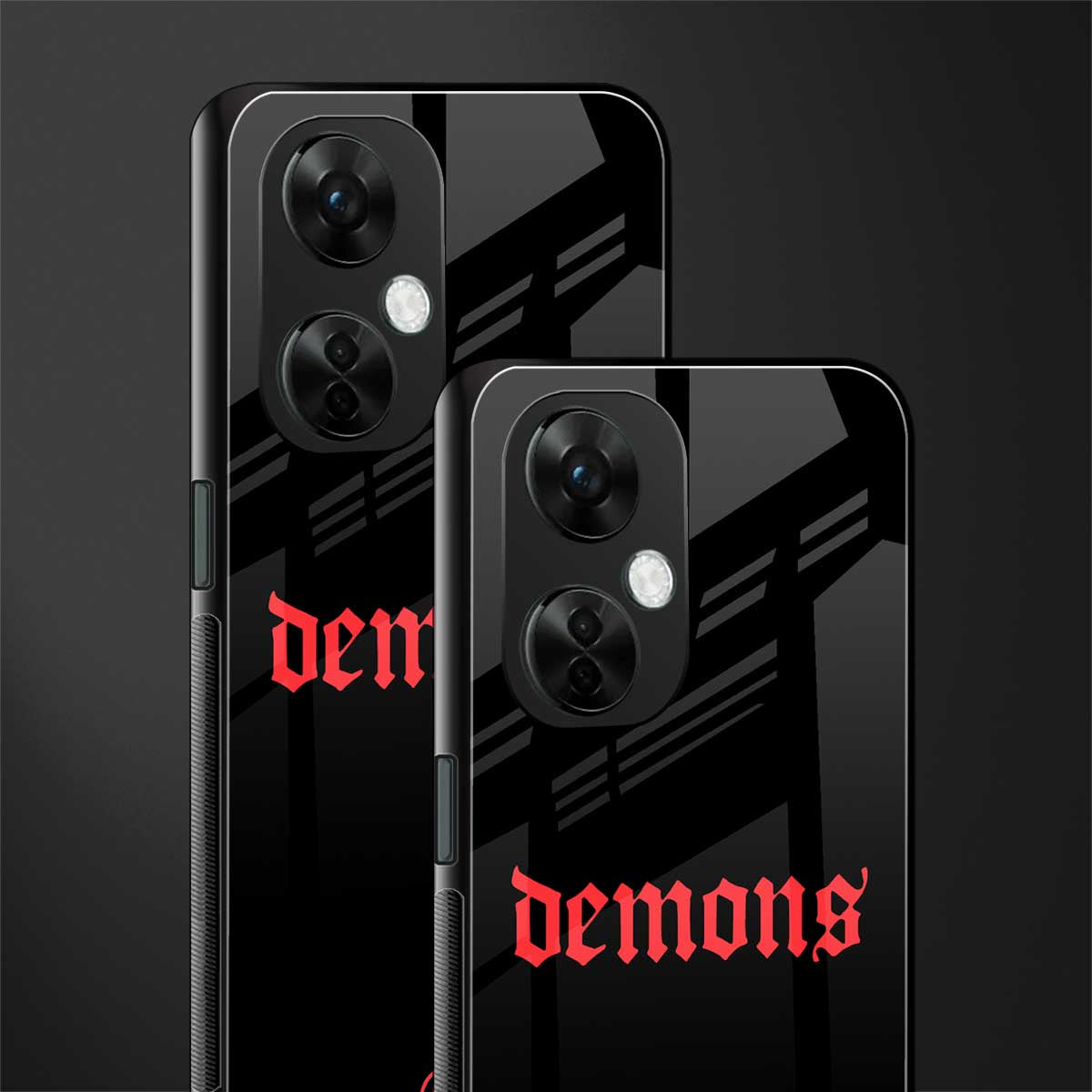 demons back phone cover | glass case for oneplus nord ce 3 lite